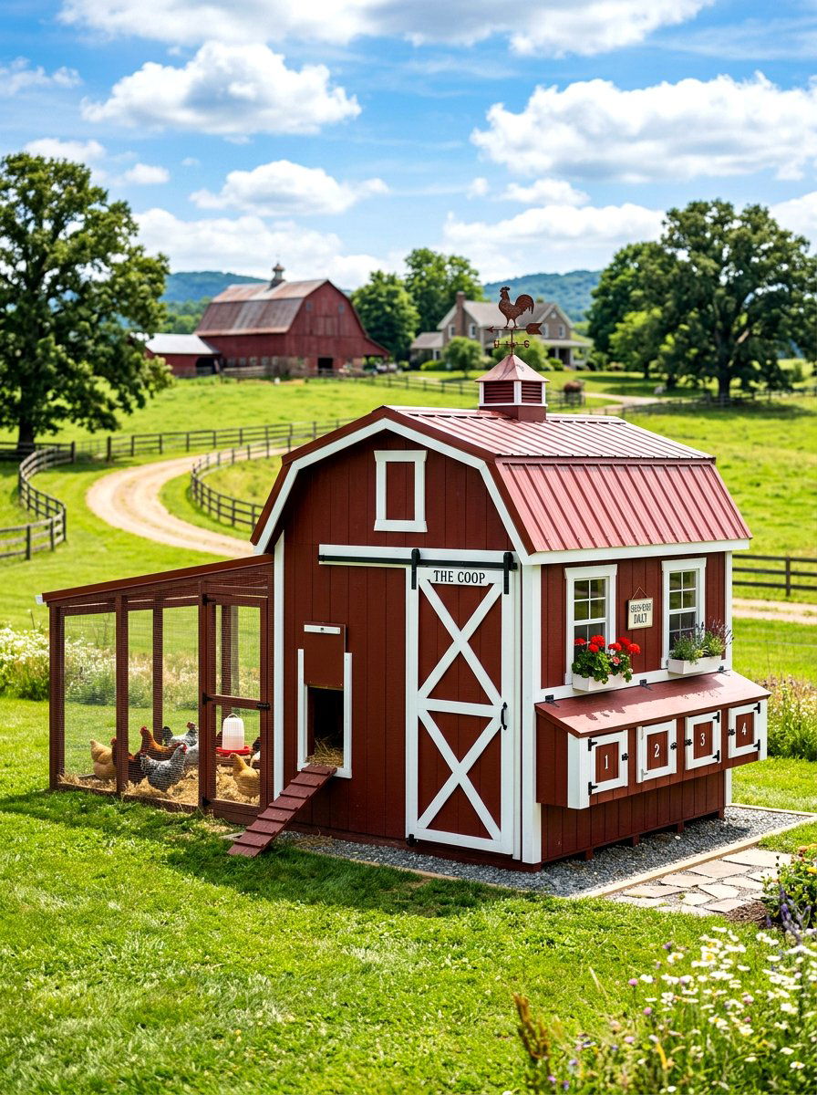 Barn Style Chicken Coop - 30 chicken coop ideas