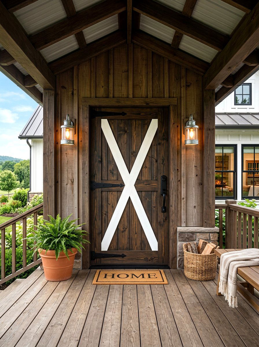 Barn Style Front Door - 30 cottage front door ideas