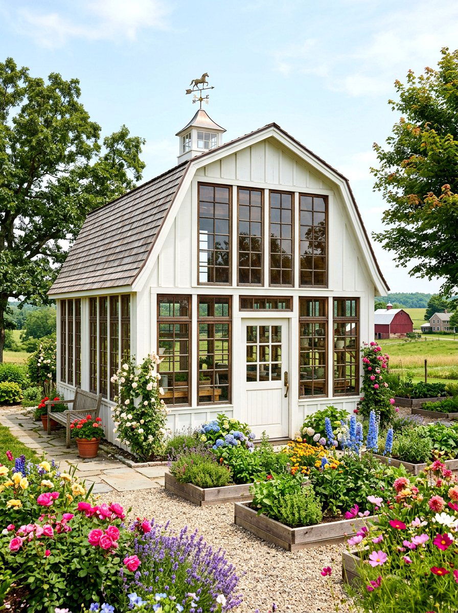 Barn Style Greenhouse - 30 greenhouse ideas