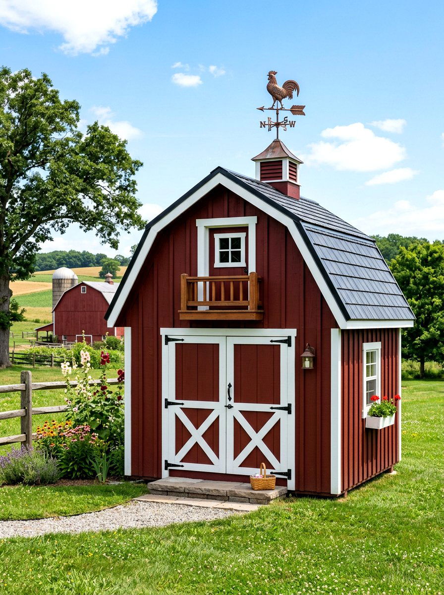 Barn Style Playhouse - 30 playhouse ideas