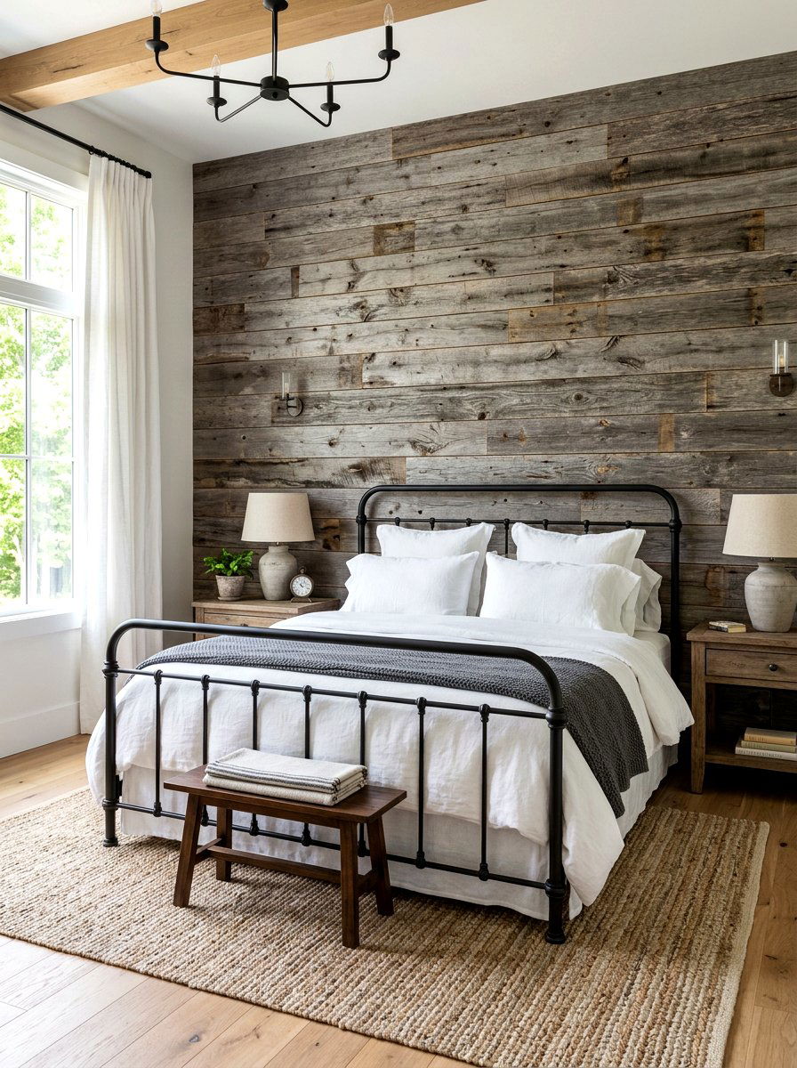 Barn Wood Accent Wall - 30 equestrian decor ideas