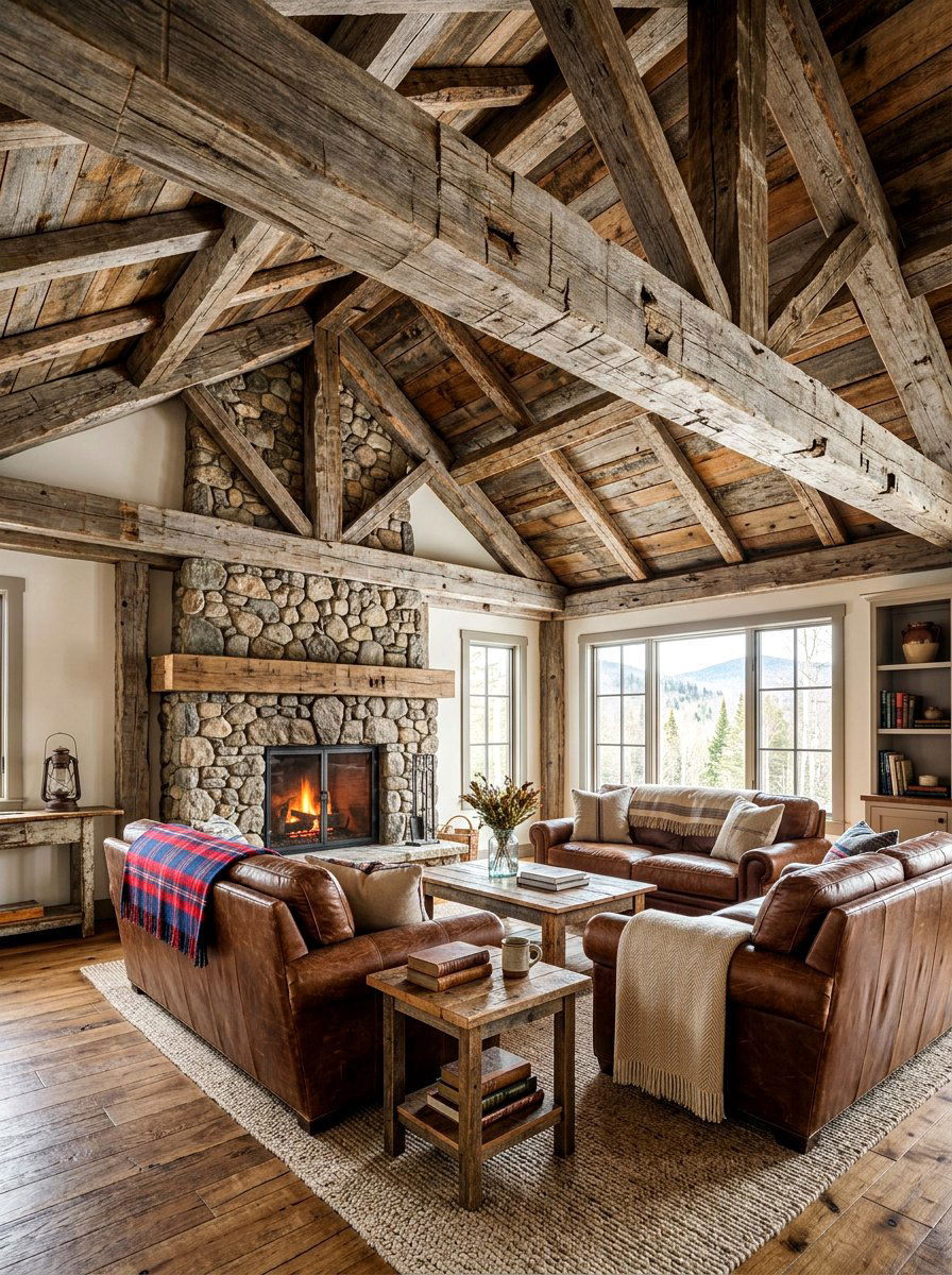 Barn Wood Ceiling Beams - 30 rustic beam ceiling ideas