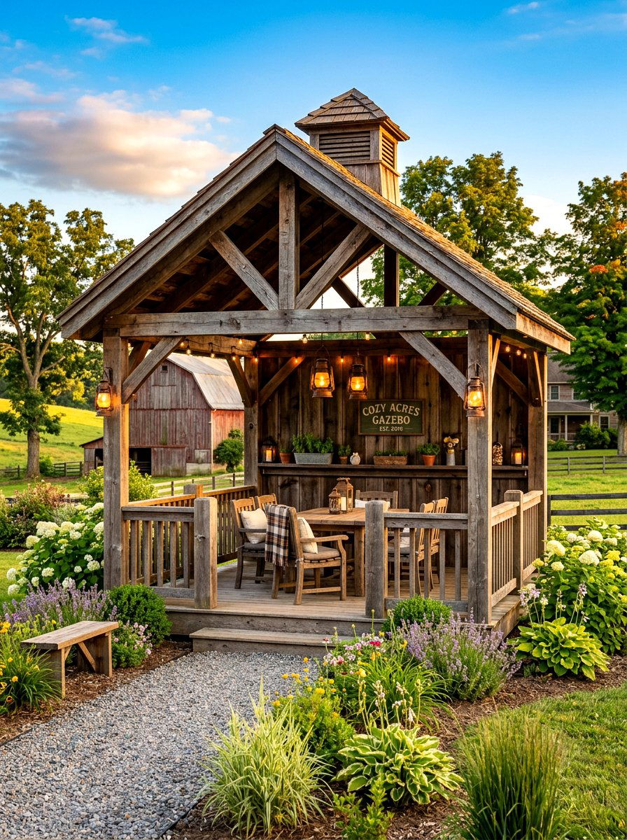Barn Wood Gazebo - 30 budget gazebo ideas