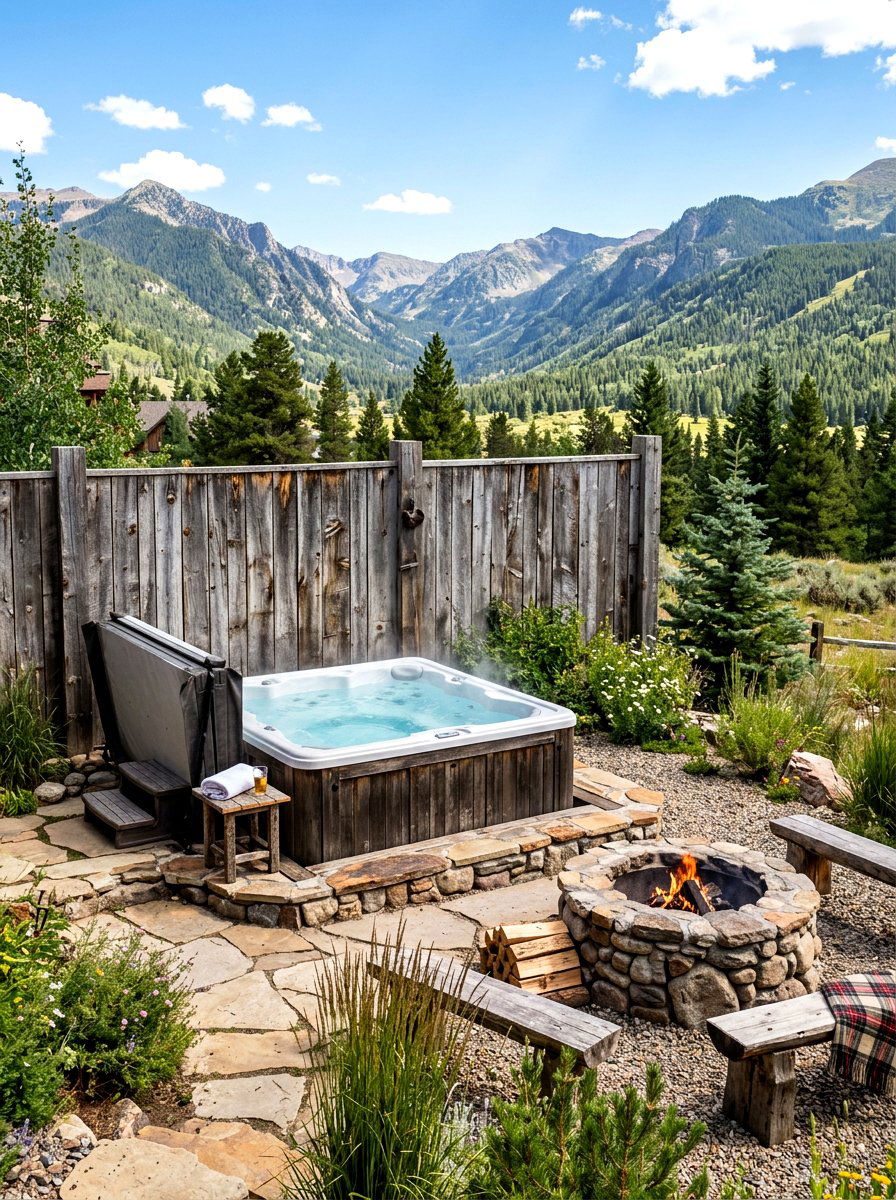Barn Wood Privacy Fence - 30 hot tub privacy fence ideas