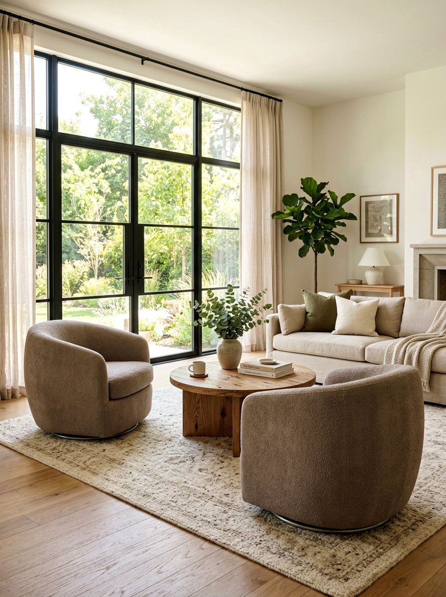 Barrel Swivel Chair Living Room - 30 swivel accent chair living room ideas