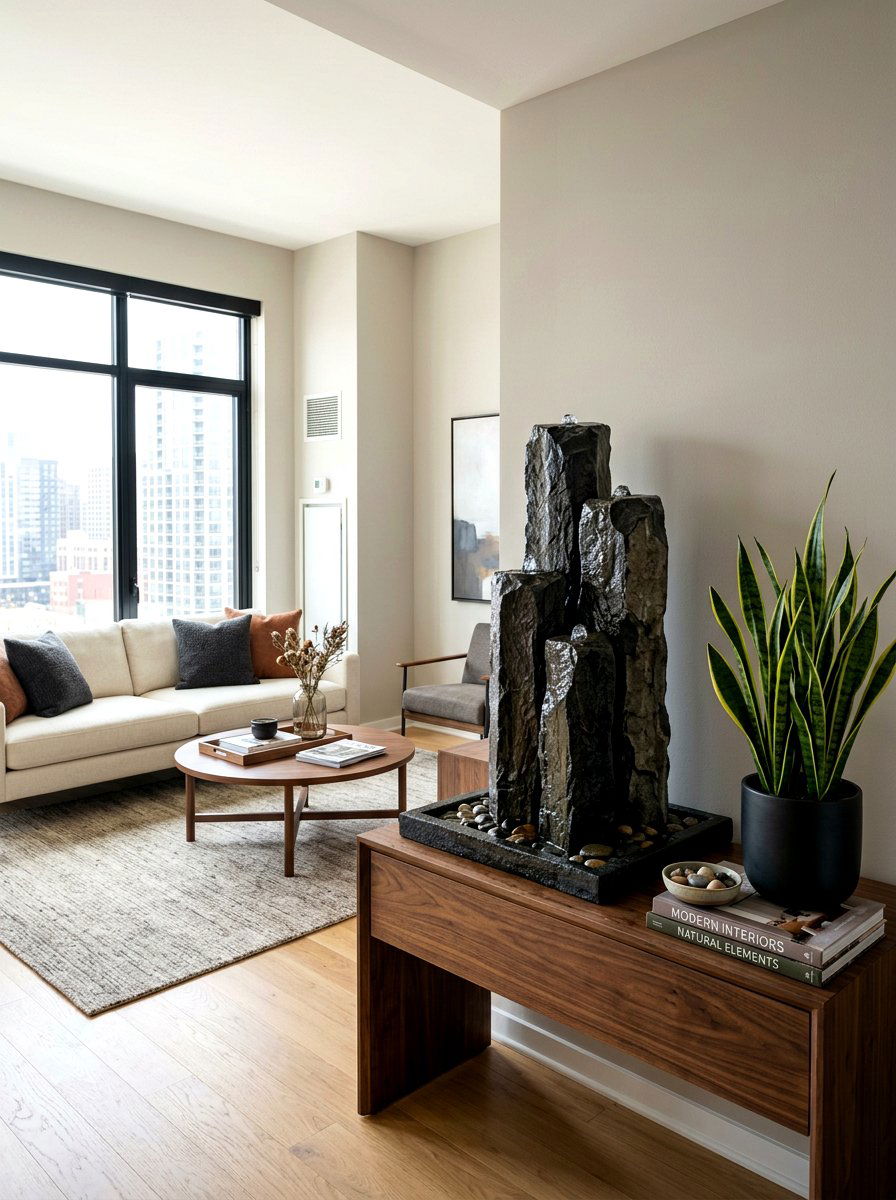 Basalt Column Fountain - 30 tabletop fountain ideas