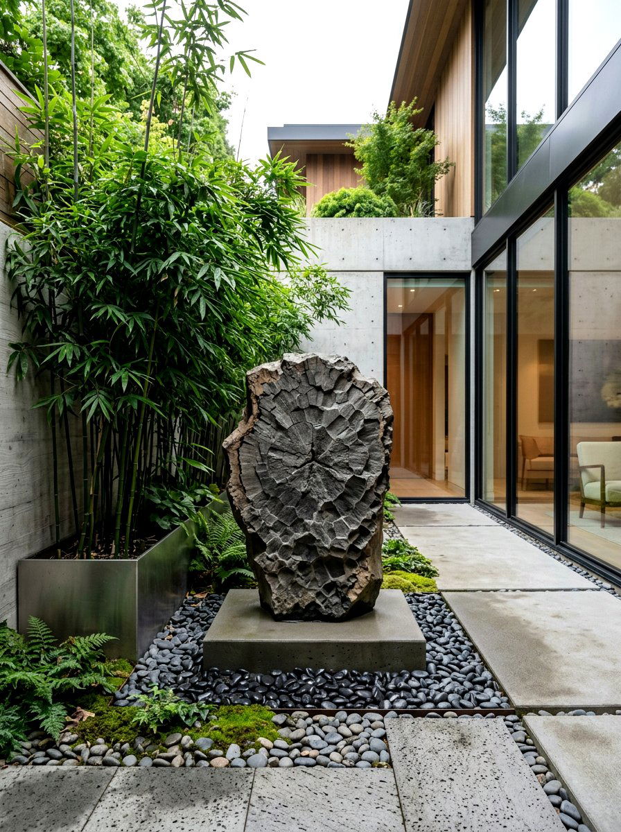 Basalt Column Slice - 30 stepping pad lawn ideas