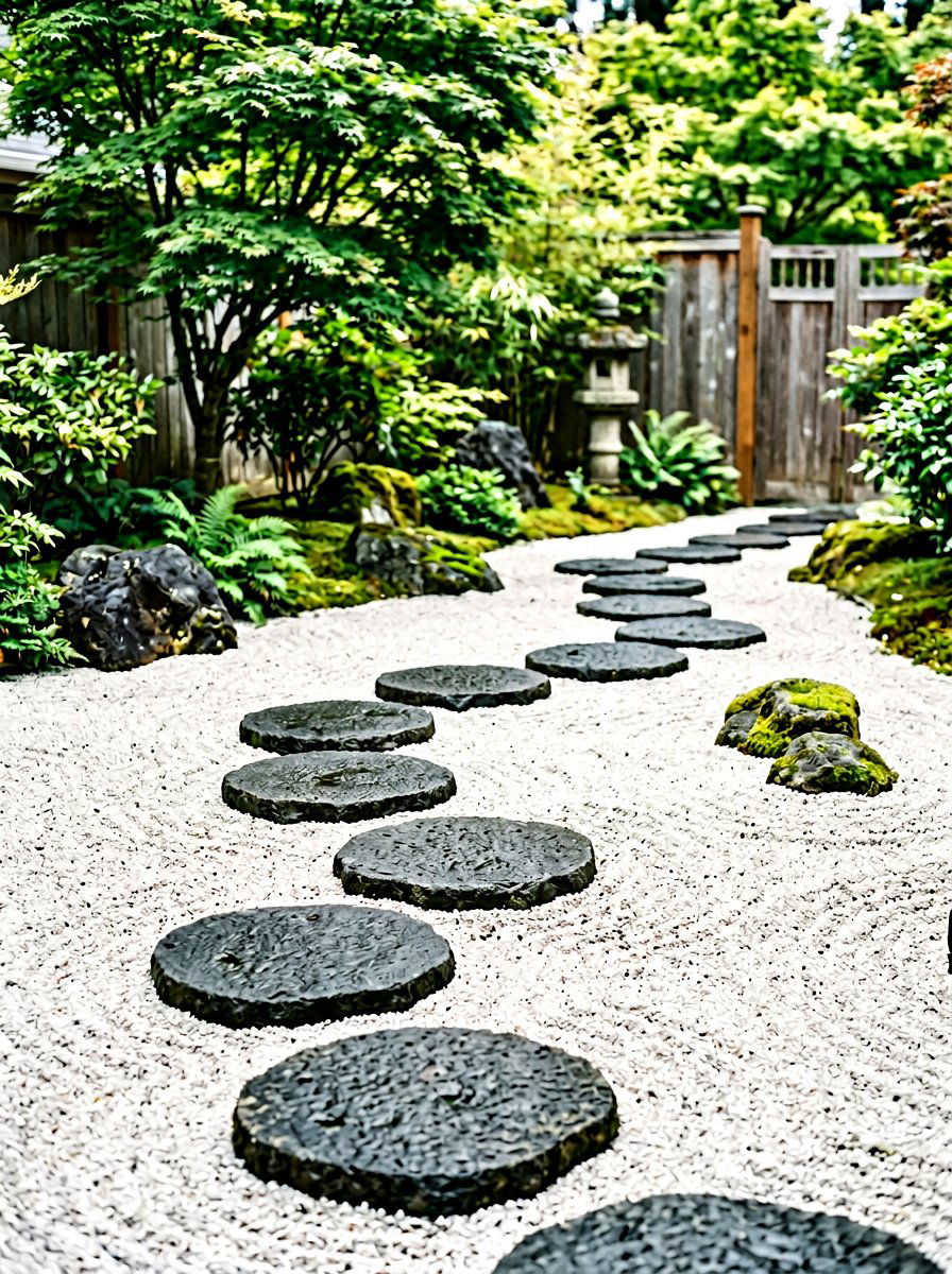 Basalt Stepping Stones - 30 backyard walkway ideas