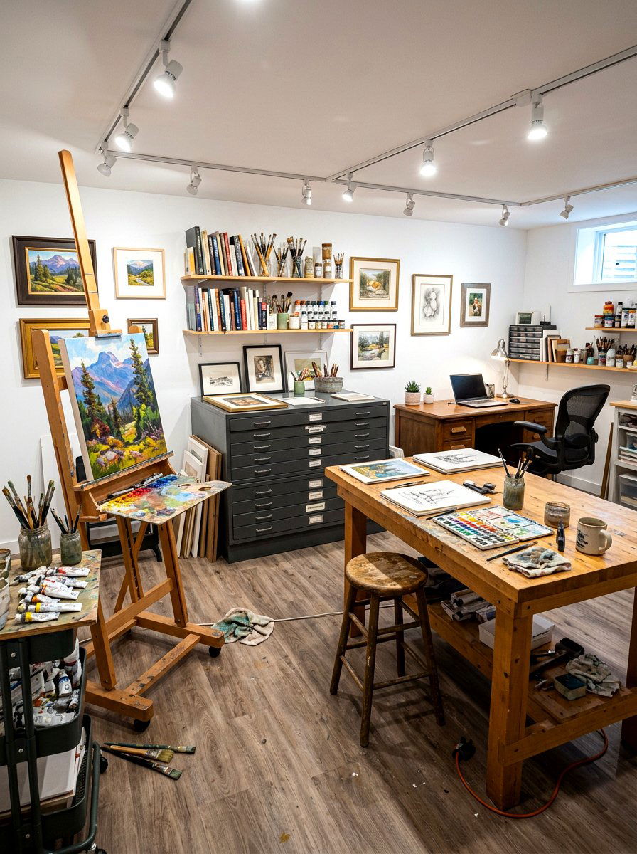 Basement Art Studio Office - 30 basement office ideas