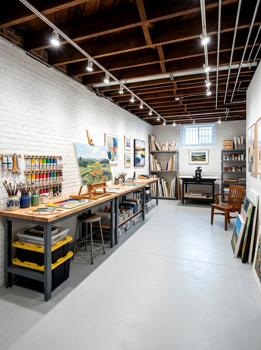 Basement Art Studio - 30 art studio room ideas