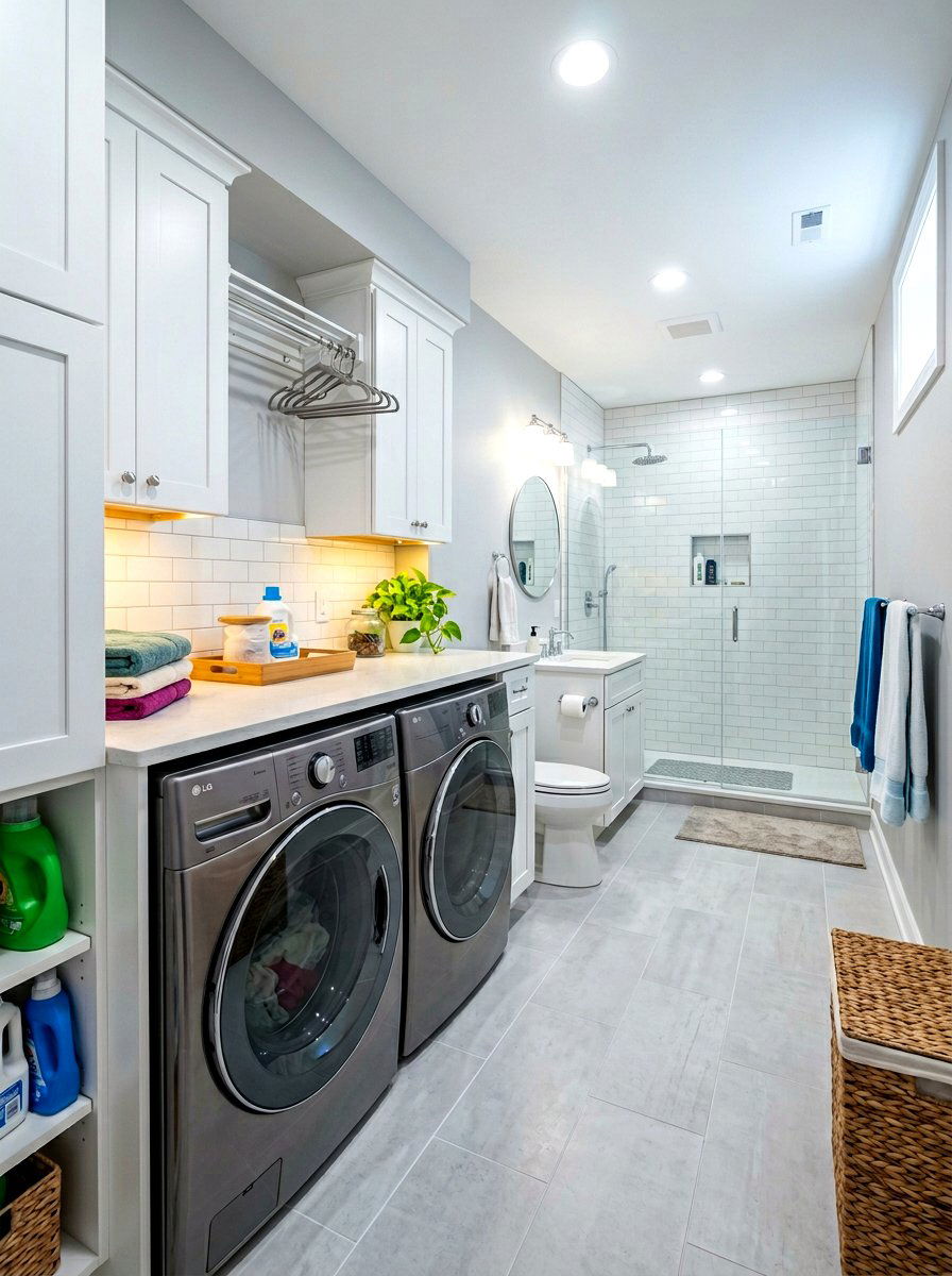 Basement Bathroom Laundry Room Combo - 30 basement bathroom ideas
