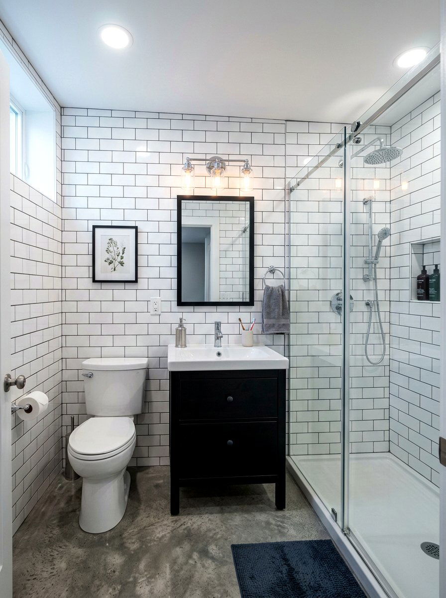 Basement Bathroom With Subway Tile - 30 basement bathroom ideas