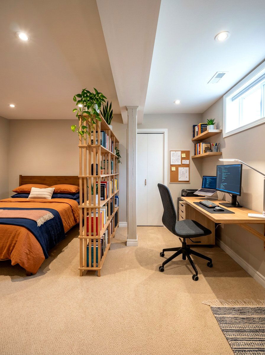 Basement Bedroom Office Combo - 30 basement bedroom ideas