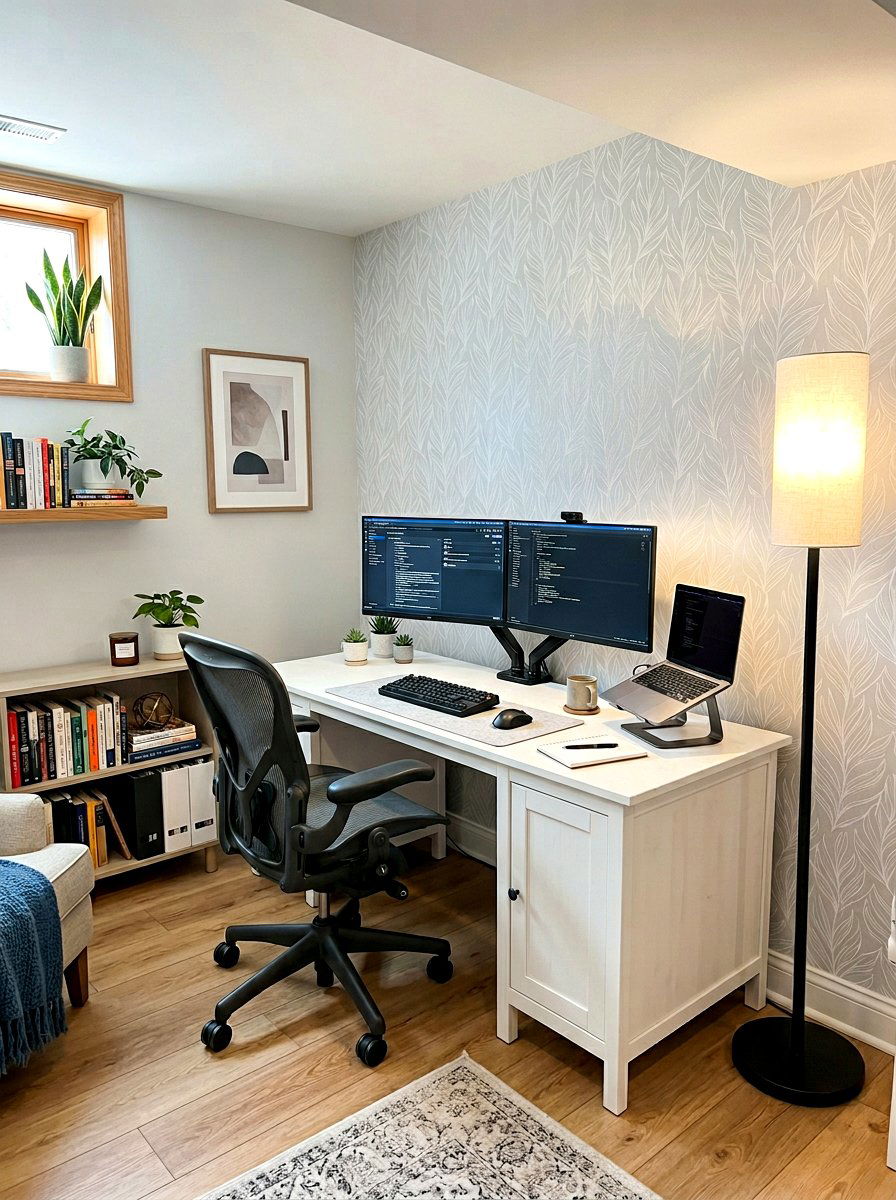 Basement Corner Desk - 30 basement office nook ideas