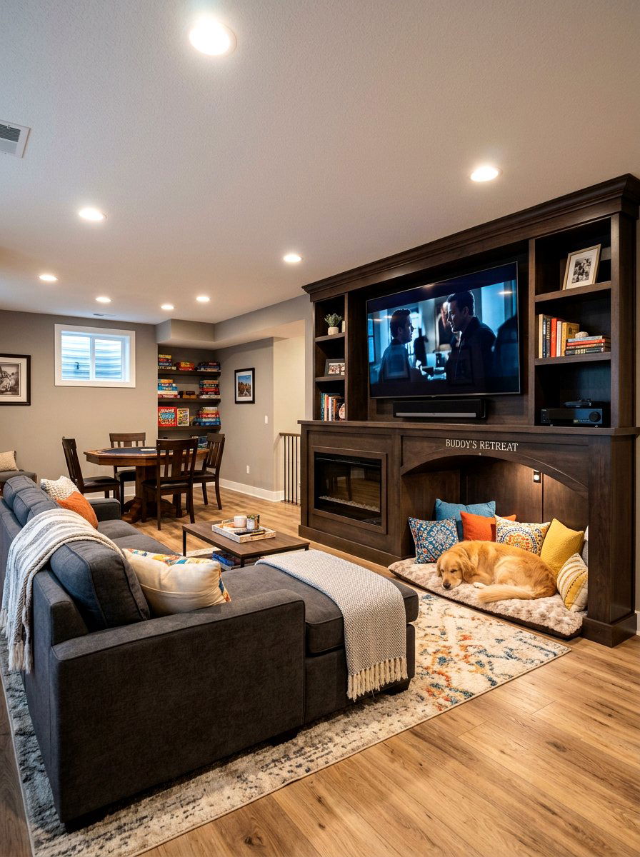 Basement Dog Retreat - 30 built in dog nook ideas