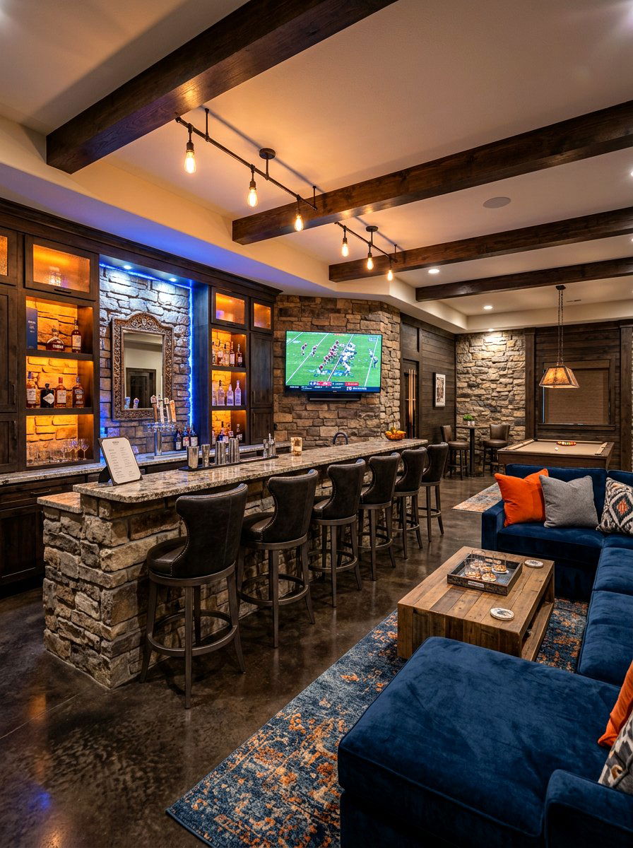 Basement Entertainment Lounge Bar - 30 cocktail corner ideas