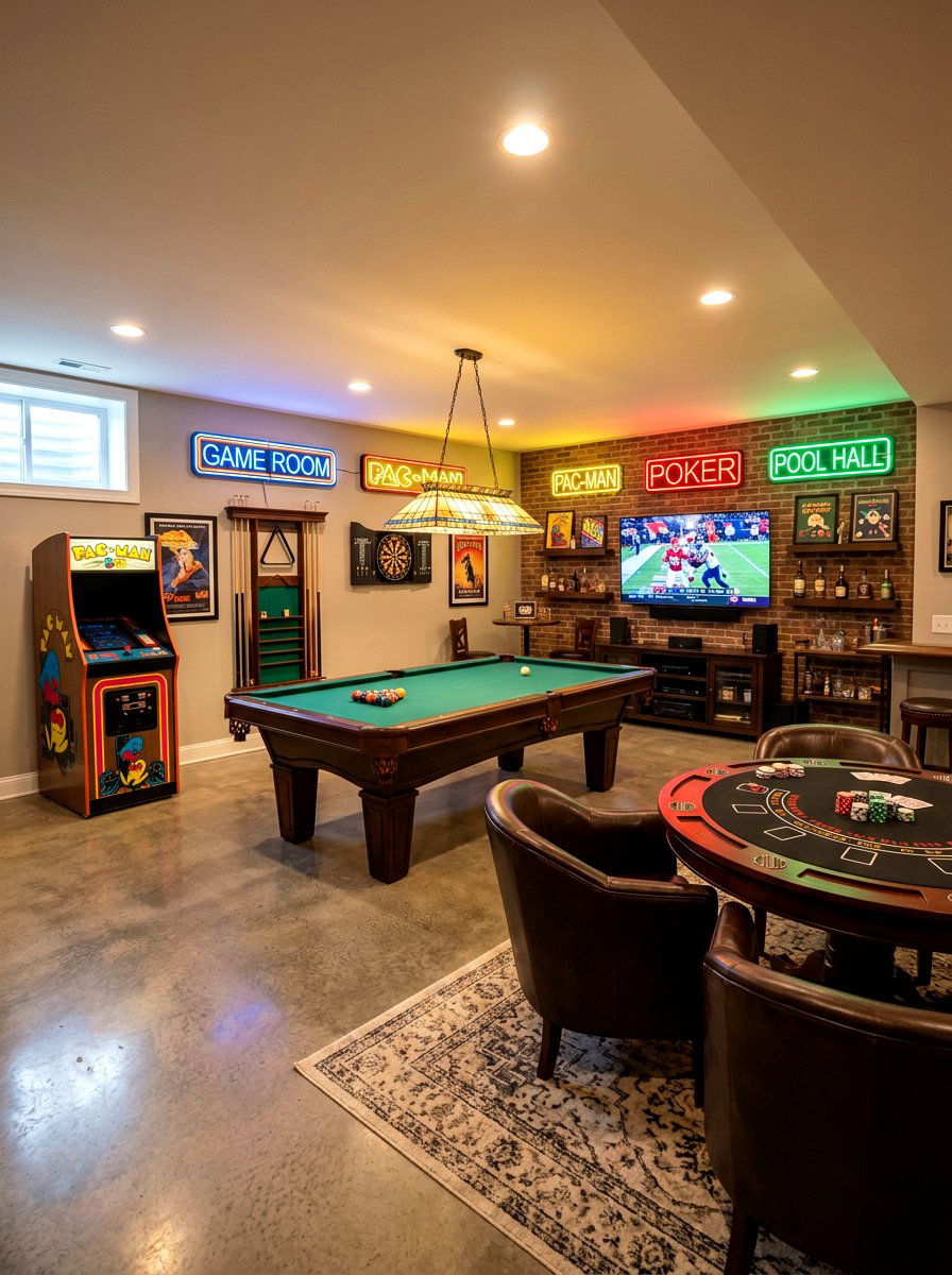 Basement Game Room - 30 finished basement ideas