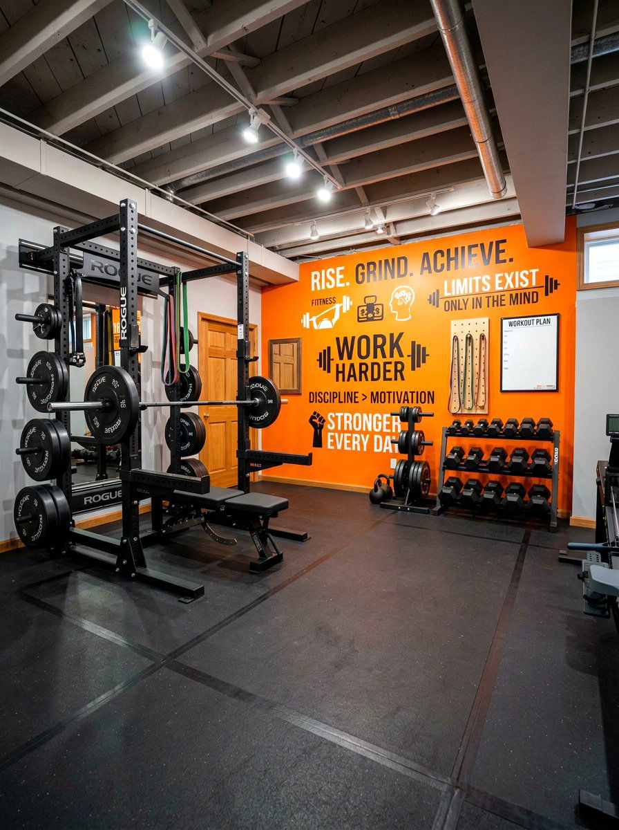 Basement Gym Accent Wall - 30 basement gym ideas