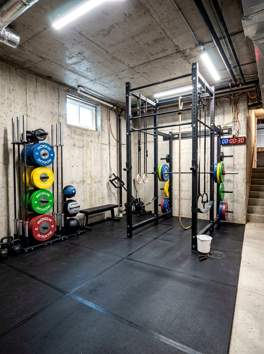 Basement Gym CrossFit Station - 30 basement gym ideas