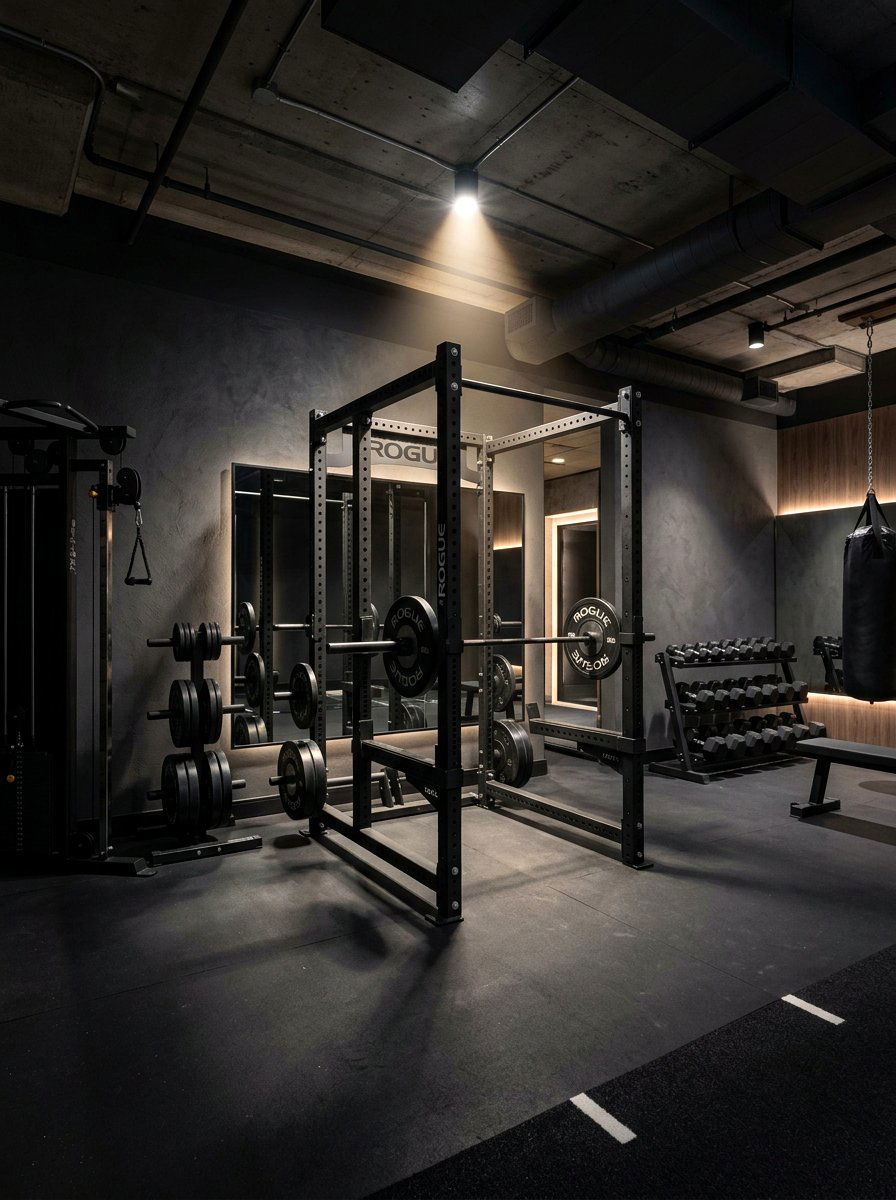 Basement Gym Dark Interior - 30 basement gym ideas