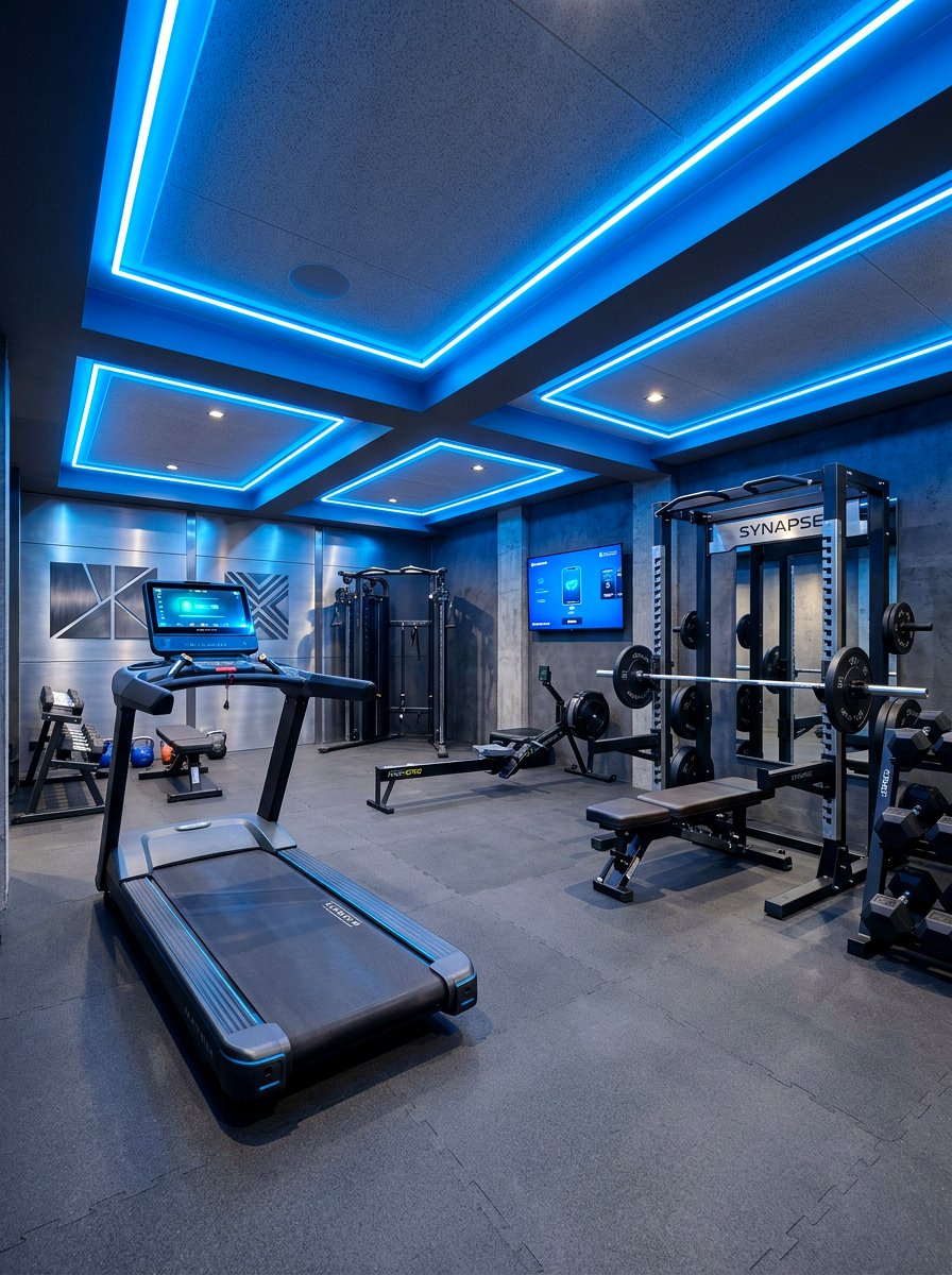 Basement Gym LED Lighting - 30 basement gym ideas
