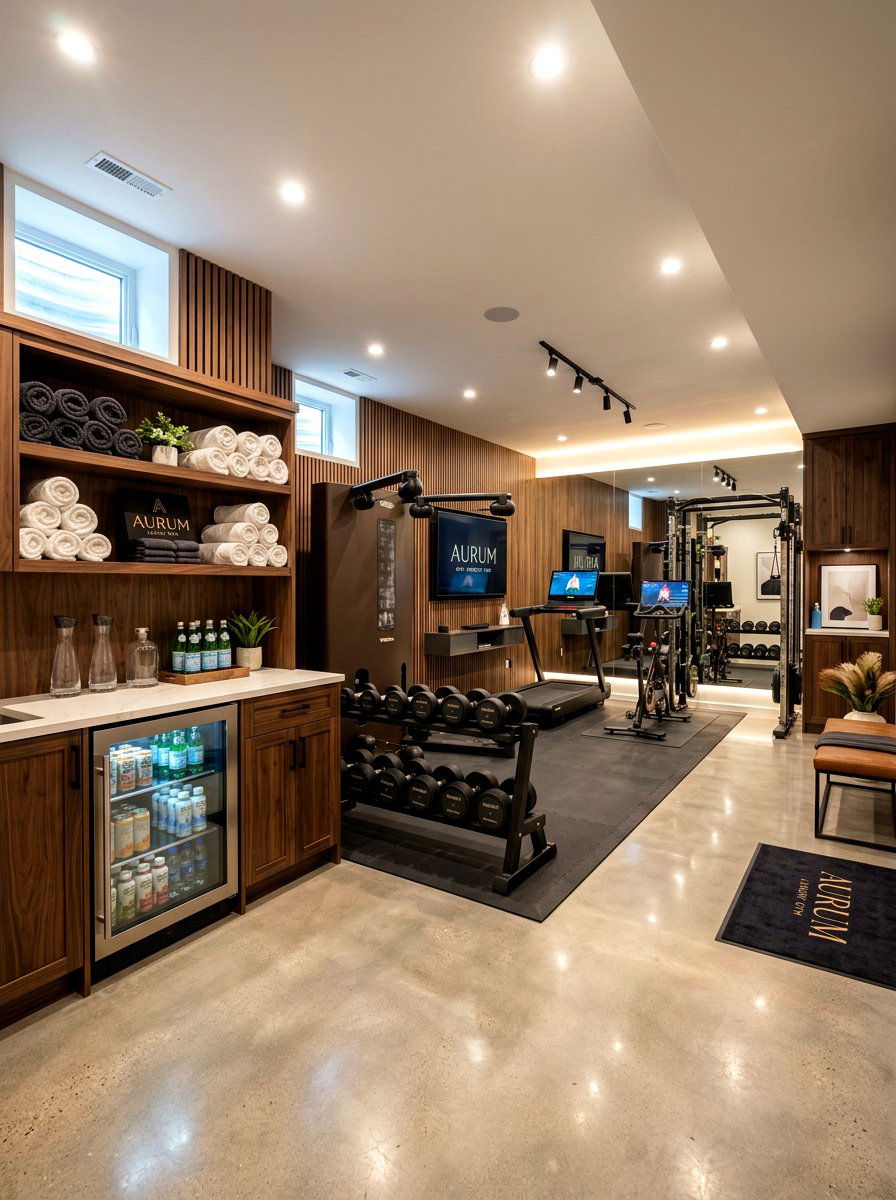 Basement Gym Luxury Suite - 30 basement gym ideas