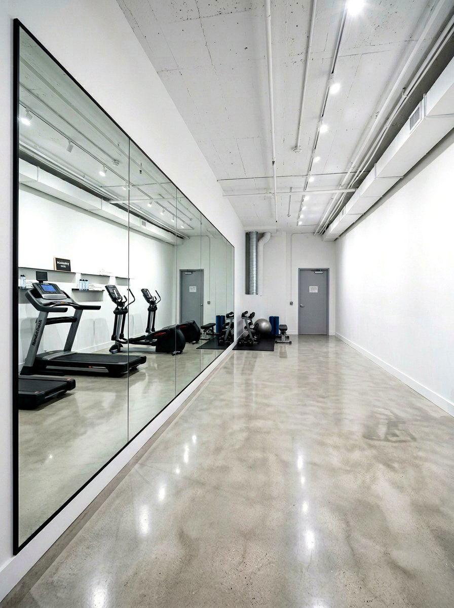 Basement Gym Wall Mirror - 30 basement gym ideas