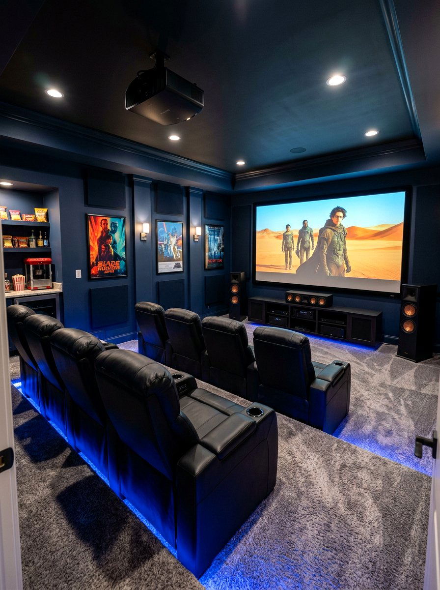 Basement Home Theater Setup - 30 basement family room ideas