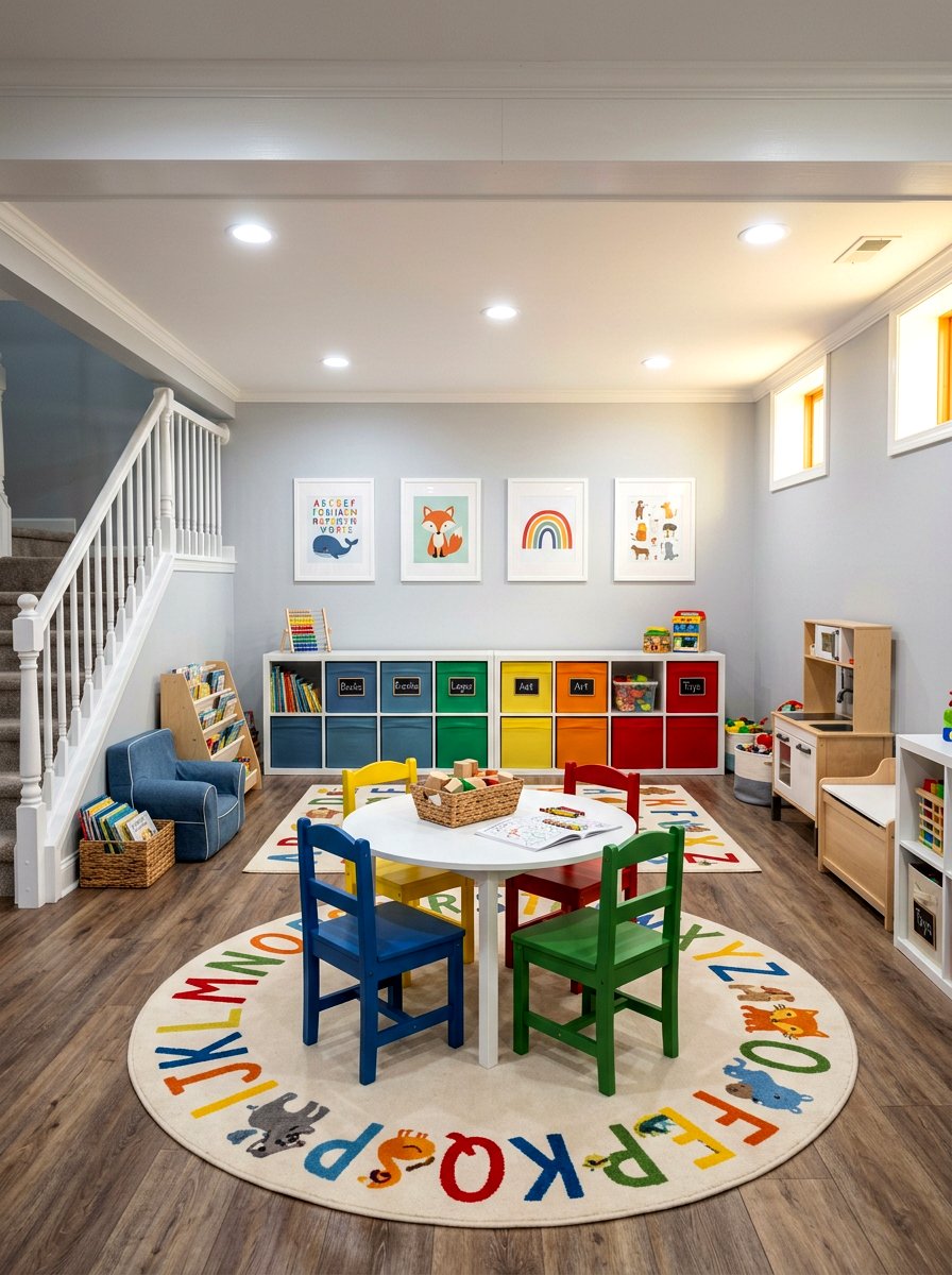 Basement Kids Play Area - 30 basement family room ideas
