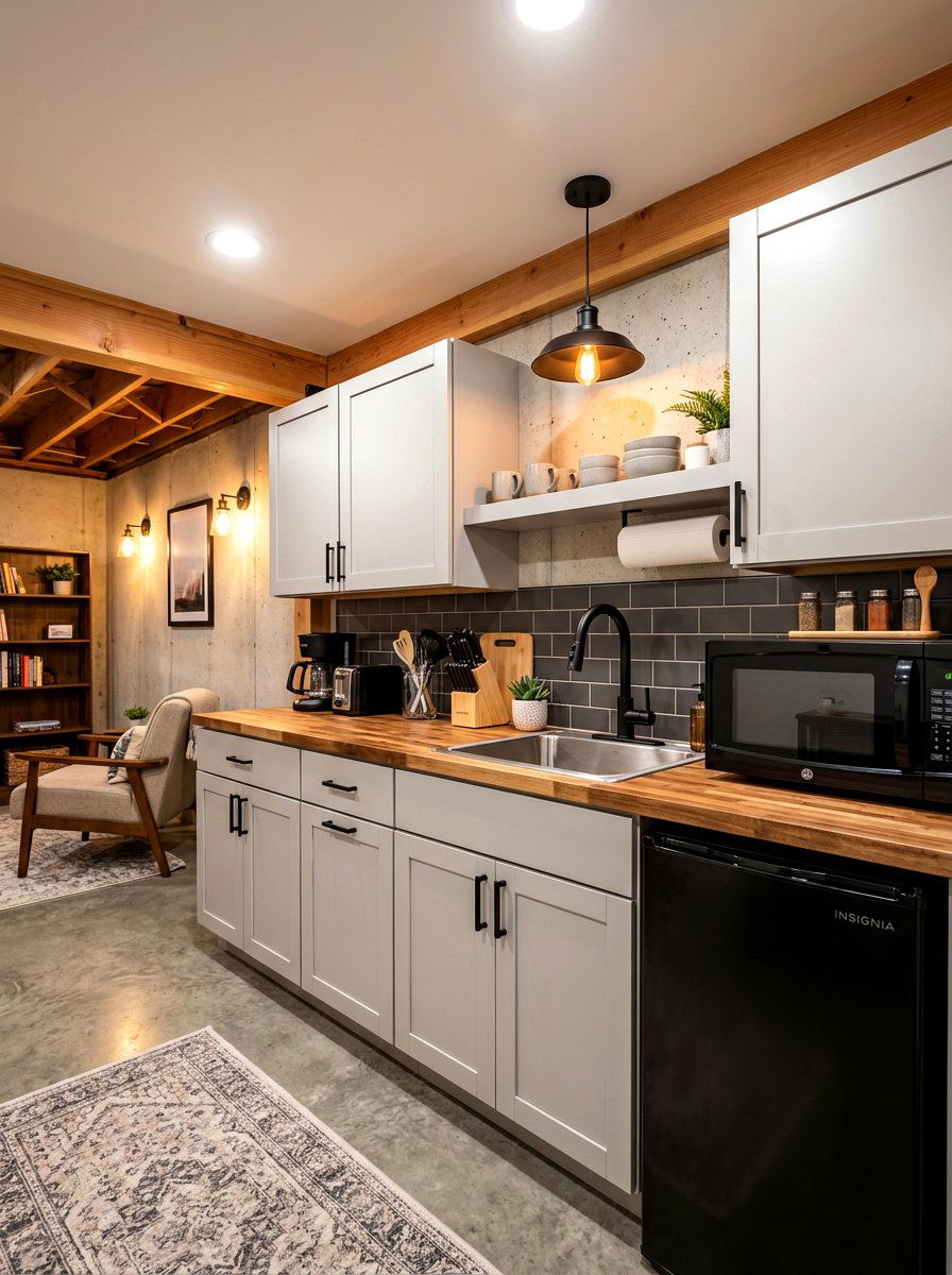 Basement Kitchenette Area - 30 second prep space kitchen ideas