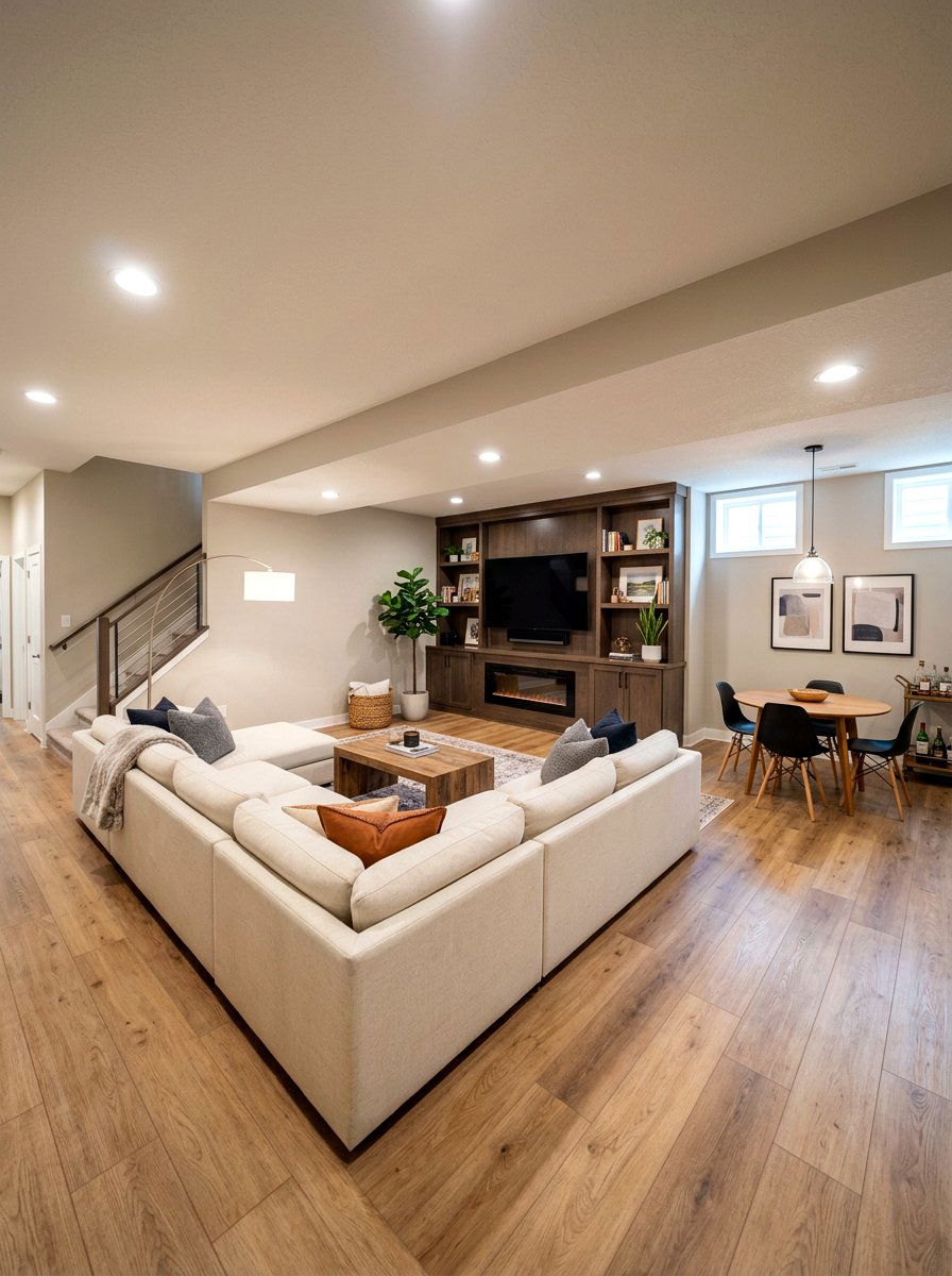 Basement Luxury Vinyl Plank - 30 basement family room ideas
