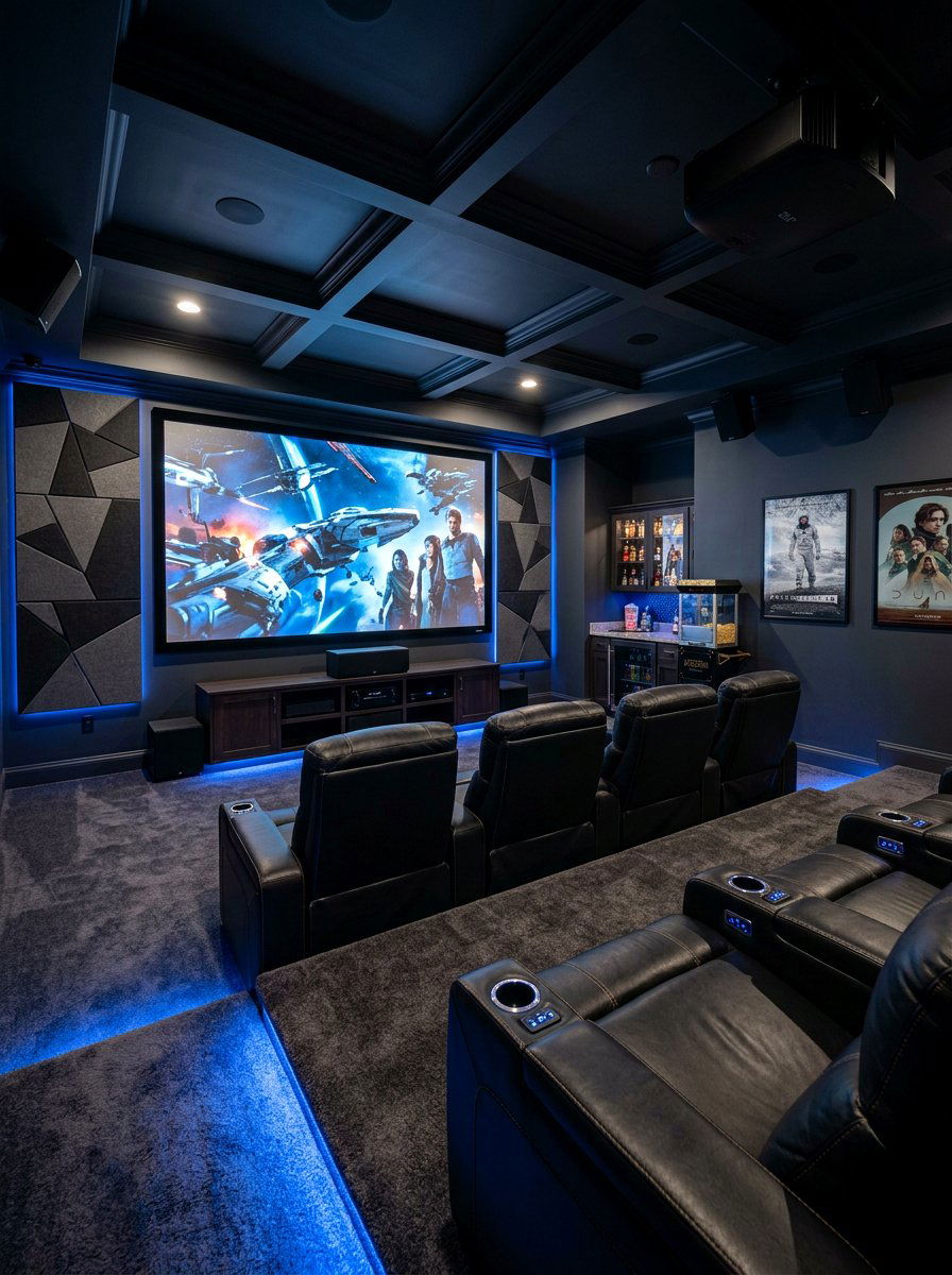 Basement Media Room - 30 finished basement ideas