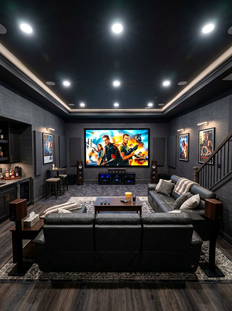 Basement Media Room Wallpaper - 30 removable wallpaper room ideas