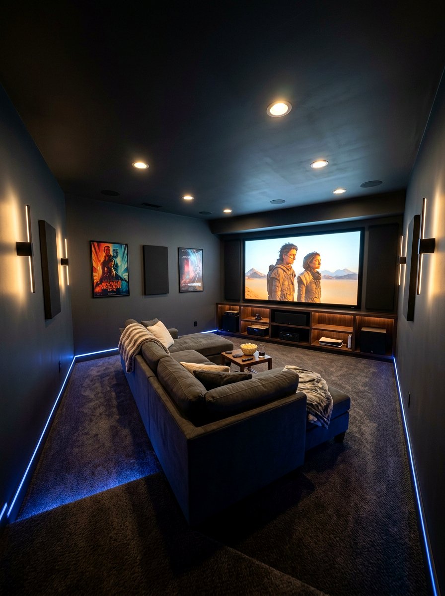 Basement Movie Room Lighting - 30 basement theater ideas