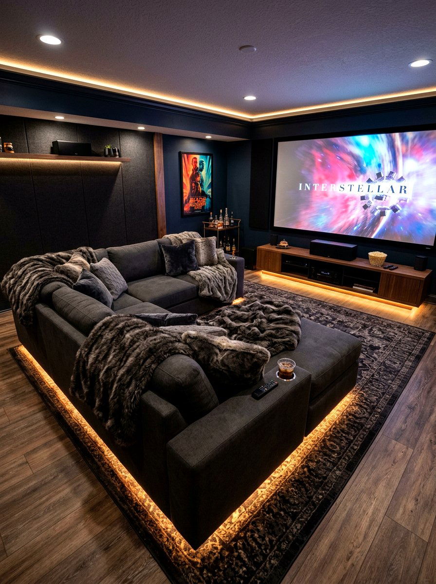 Basement Movie Room Sofa - 30 pit sofa living room ideas