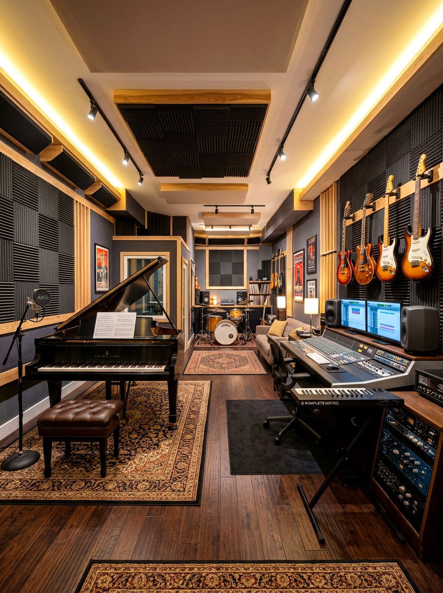 Basement Music Studio - 30 finished basement ideas