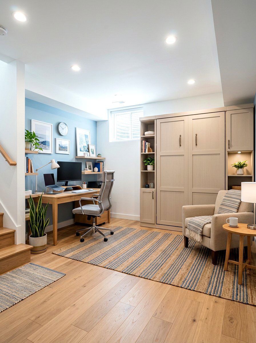 Basement Office And Guest Room - 30 basement office ideas