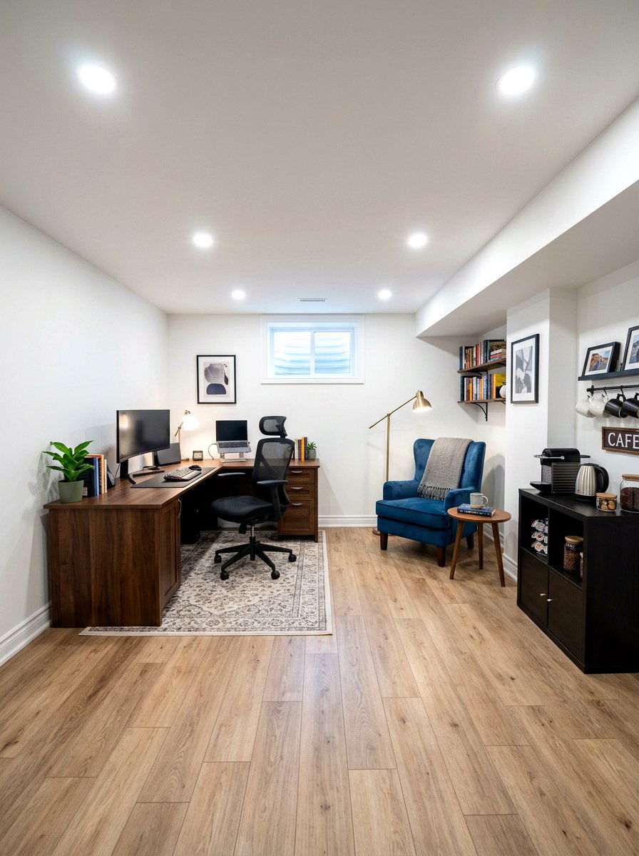 Basement Office Room - 30 quiet work room ideas