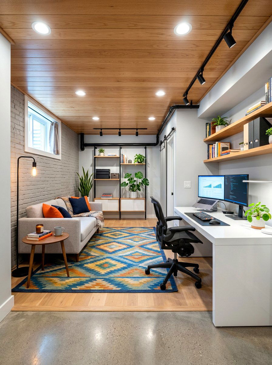 Basement Office - 30 flex room office ideas