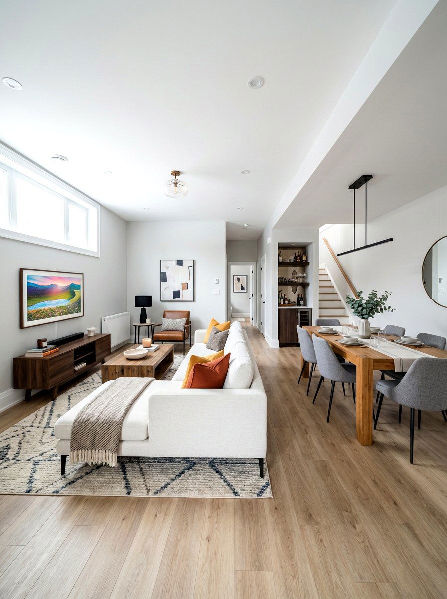 Basement Open Concept Lounge - 30 finished basement ideas