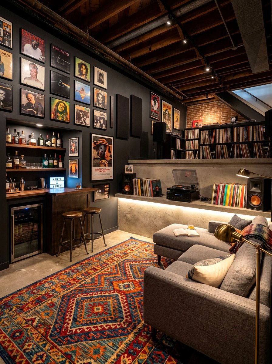 Basement Record Lounge - 30 listening lounge ideas