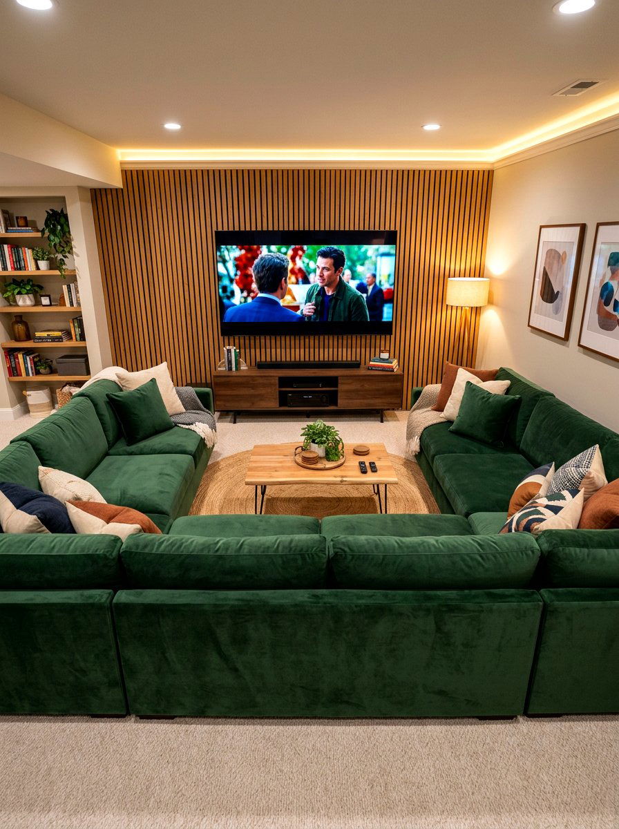 Basement Sectional Seating - 30 basement theater ideas