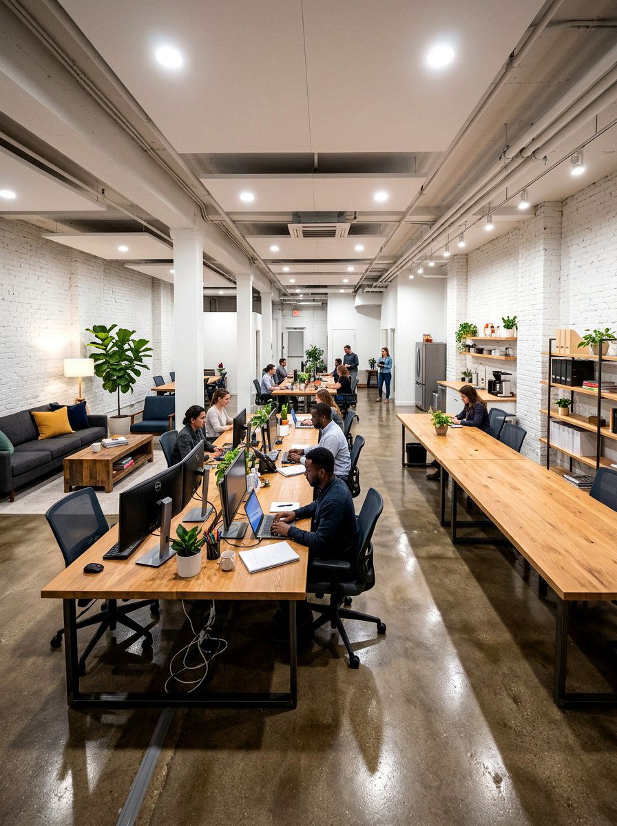 Basement Shared Office Layout - 30 shared office ideas