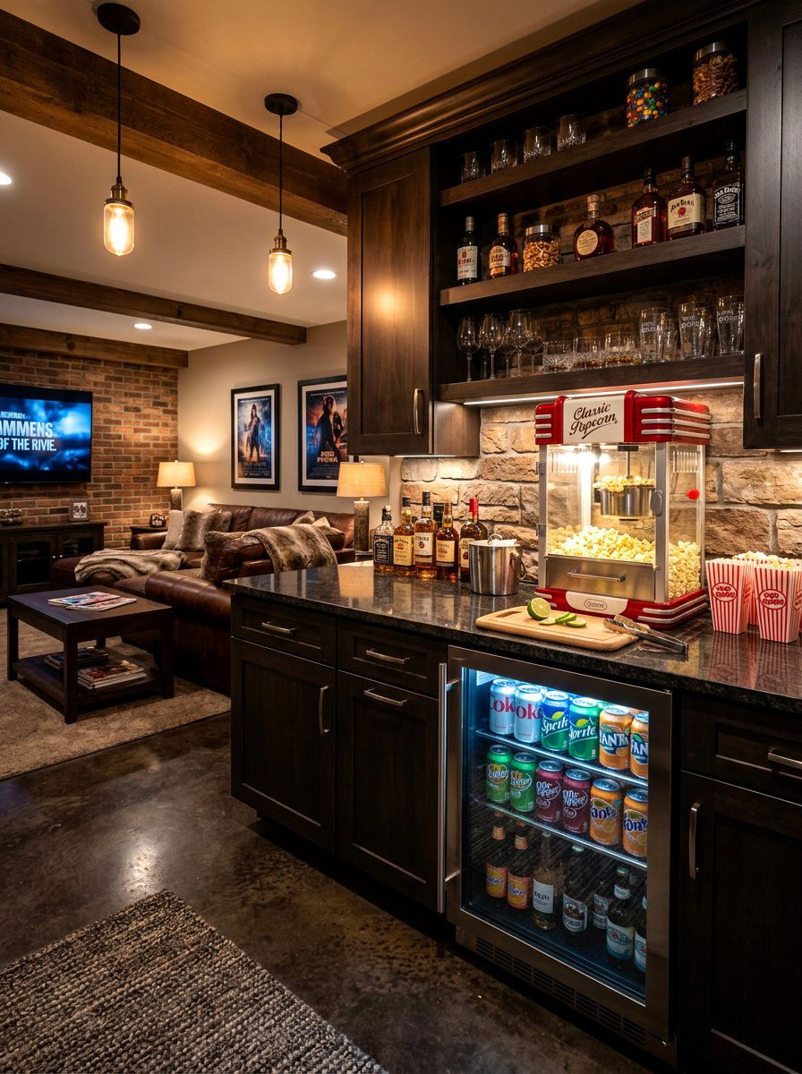 Basement Snack And Drink Bar - 30 beverage station ideas