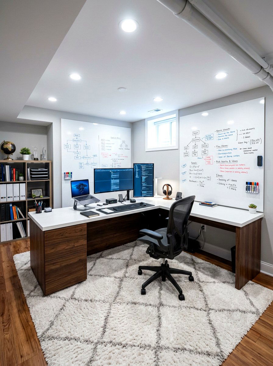 Basement Study Area - 30 homework station ideas