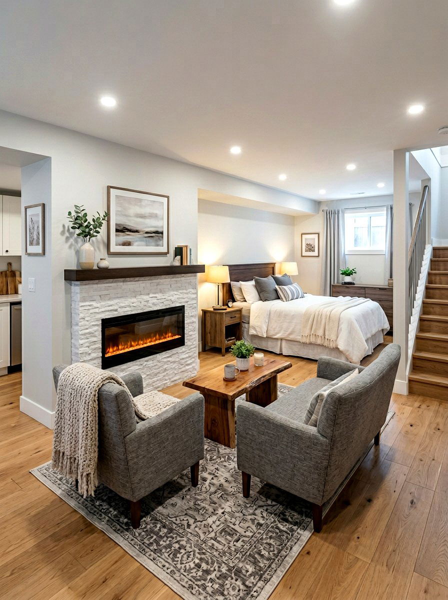 Basement Suite With Fireplace - 30 basement guest suite ideas