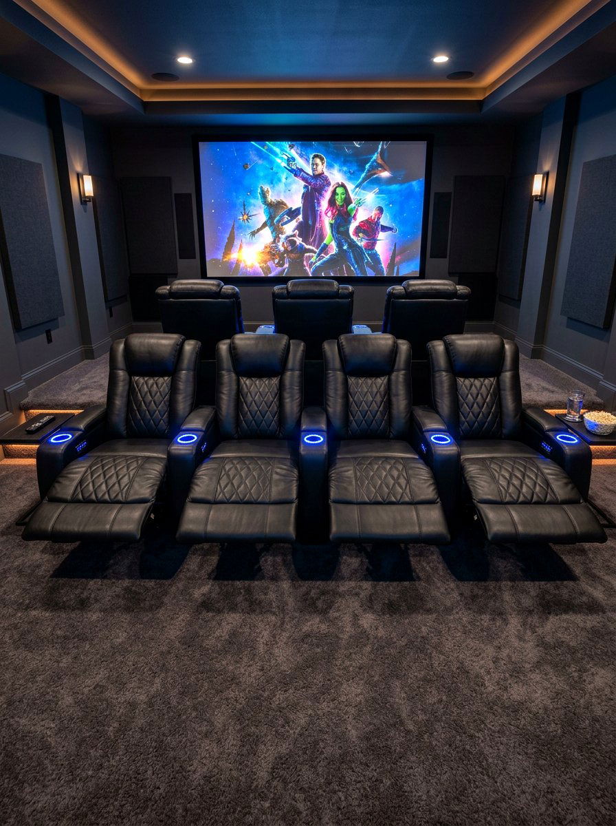 Basement Theater Recliner Chairs - 30 basement theater ideas