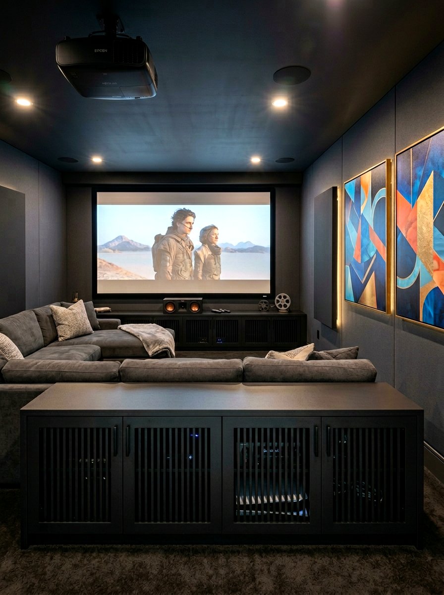 Basement Theater Storage Cabinet - 30 basement theater ideas