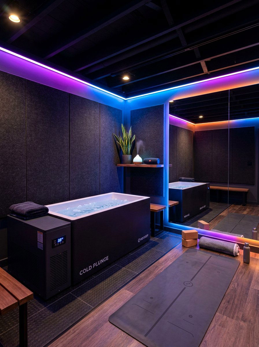 Basement Wellness Studio - 30 ice bath room ideas