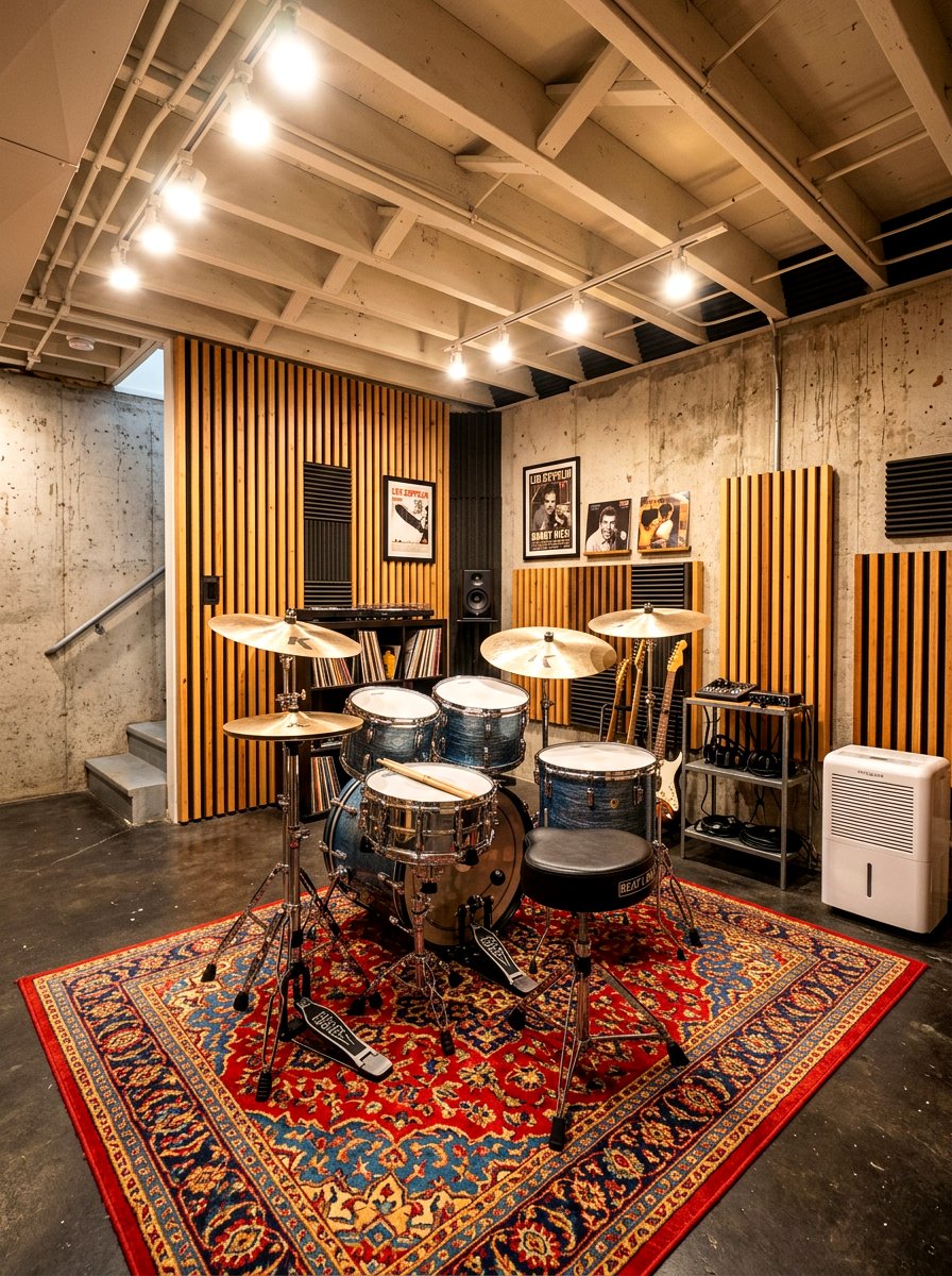 Basement drum room - 30 drum room ideas
